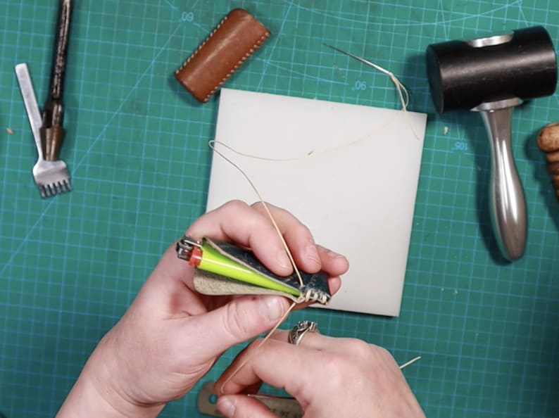 Leather Lighter Case PDF Pattern Download, Leather Craft DIY Lighter