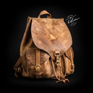 Modello per zaino in pelle Signature, modello per zaino classico, download PDF fai da te