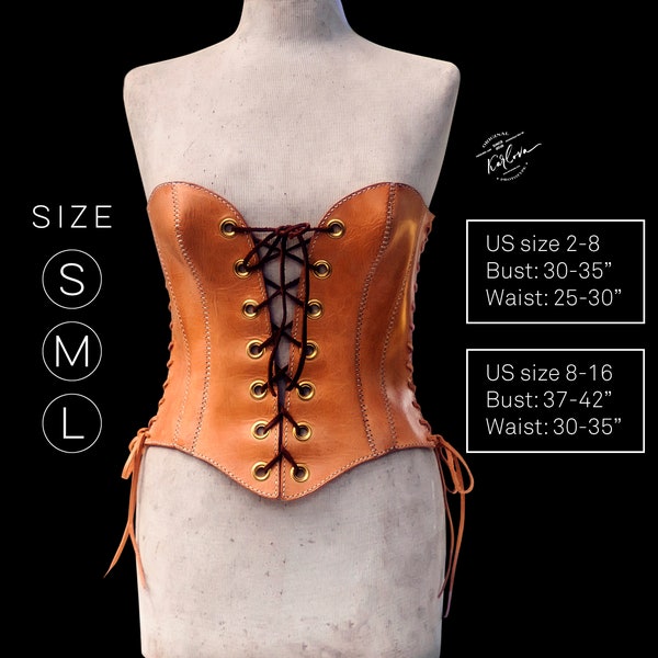 Leather Corset Pattern. Size S/M and L. Bodice Template DIY PDF Download