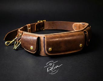 Uncle Kam's Utility Pocket Belt Pattern - Leather Craft Template, DIY PDF Download