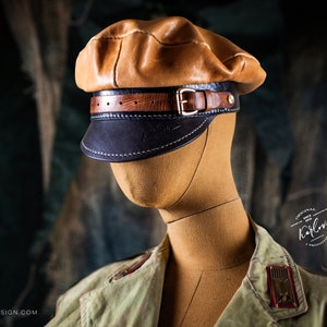 Leather Military Captain Cap PDF Pattern with Video Tutorial image 7