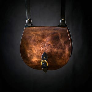 Tequila Leather Saddle Bag Pattern - Classic Western Satchel, Crossbody Purse Template - DIY PDF Download