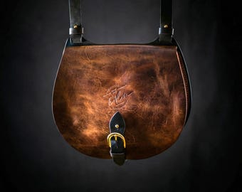 Tequila Leather Saddle Bag Pattern - Classic Western Satchel, Crossbody Purse Template - DIY PDF Download