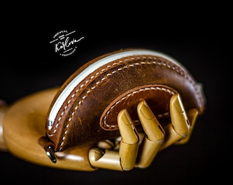 Mini Zippered Case La Empanada Pattern and Video Tutorial, Leather Template, DIY PDF Download