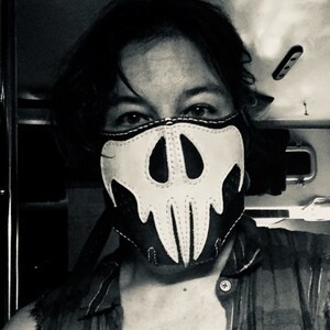 Leather Skull Biker Mask Pattern, Leather Craft Template, DIY PDF ...
