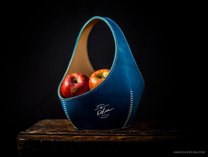 Leather Basket PDF Pattern Pack - Manzana and Mini Hanging Basket Set - Leathercraft DIY Download image 3