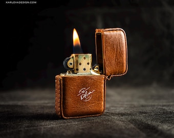 Leather Lighter Cover PDF Pattern Download - Fits Standard Zippo Lighter, Leather Craft Template with Video Tutorial, DXF and SVG Included