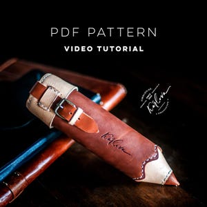 Pencil Pencil Leather Case Pattern, Leatherwork Template, DIY PDF Download
