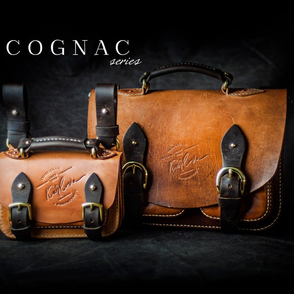 Leather Pattern Pack Cognac Series - Briefcase and Belt Bag,  Satchel, Crossbody, Messenger, DIY PDF Download