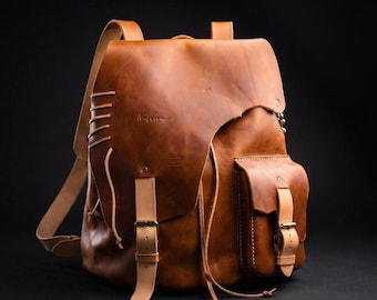 Asymmetrical Backpack Pattern, Rucksack Leather Craft Template, DIY PDF Download