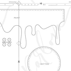 Pot de peinture en cuir Patron PDF : organiseur de bureau, pot à crayons (SVG, DXF) image 2
