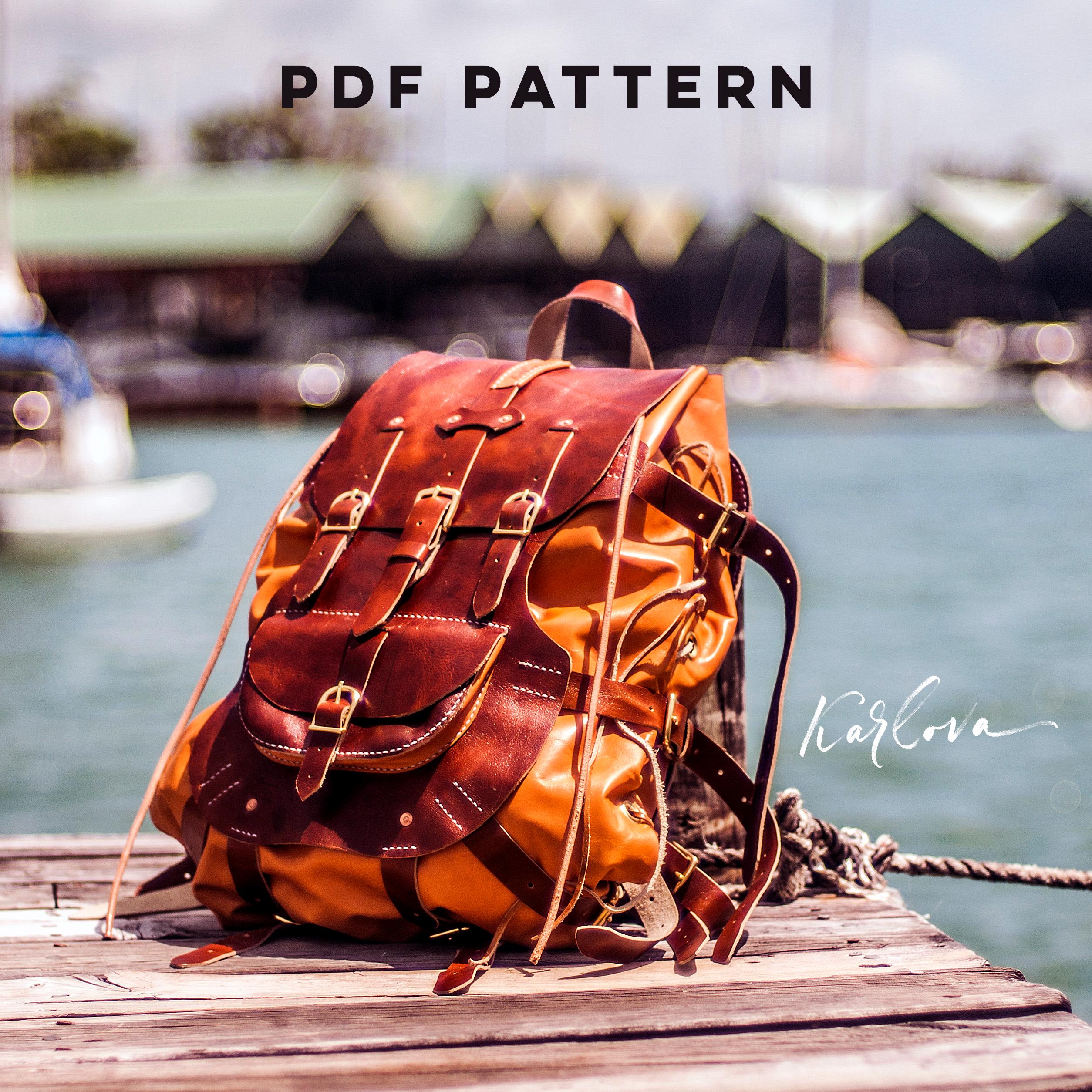 Convertible Backpack Paper Patterns Transformer Backpack Pattern, Leather Travel Bag Template, DIY PDF ...