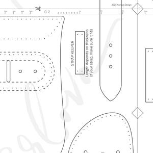 Whiskey Leather Saddle Bag Pattern: Crossbody Purse Template (DIY PDF ...