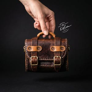 Tiny Card Briefcase Pattern, Cute Leather Craft Template, DIY PDF Download