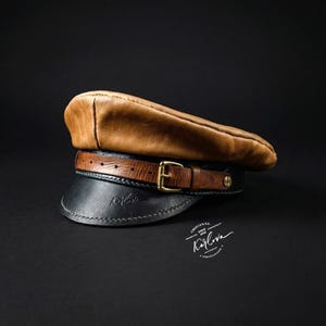 Leder Militär Kapitän Kappe PDF Schnittmuster mit Video Tutorial