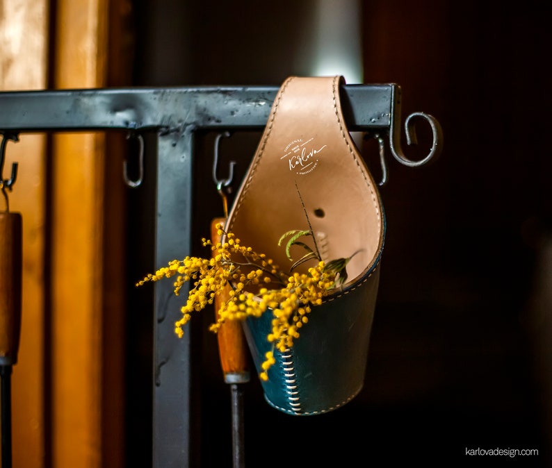 Leather Basket PDF Pattern Pack - Manzana and Mini Hanging Basket Set - Leathercraft DIY Download image 5
