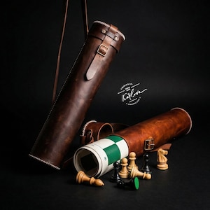 Turnier Schach Ledertasche Muster, Cubus Vorlage, DIY PDF Download