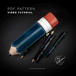Estojo para lápis 2.0 - Molde PDF para artesanato em couro
