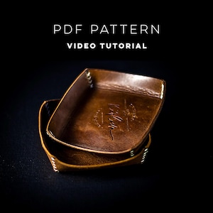 5" Valet Tray Leather Pattern, PDF Download