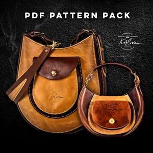 Pattern Combo: Opera and Siberia Leather Bags. Leatherwork Purse Templates, DIY PDF Download