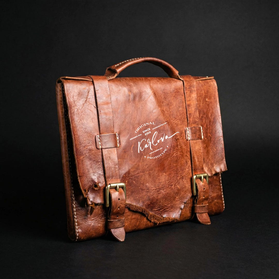 Slim Briefcase Pattern (fits 12” Ipad), Leather Satchel Template ...