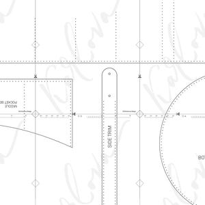 Situla Leather Tool Bag Pattern - Utility Bucket Template, PDF Download image 2
