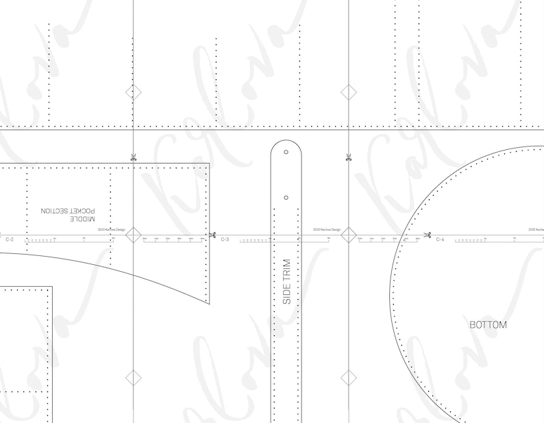 Situla Leather Tool Bag Pattern - Utility Bucket Template, PDF Download image 2