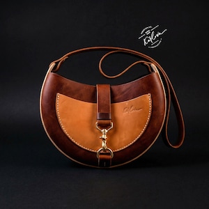 ContourRND Pattern - Leather Bag, Small Leather Purse Template, PDF Download