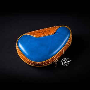 Patrón de estuche pequeño de cuero Zen con cremallera para cables, tuberías, joyas, maquillaje y artículos de tocador: plantilla PDF para manualidades de cuero con videotutorial.