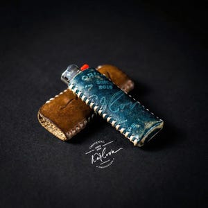 Leder Feuerzeughülle, PDF-Muster-Download, Leather Craft DIY Feuerzeughülle, Lederarbeit Vorlage für Hand nähen, Video Tutorial