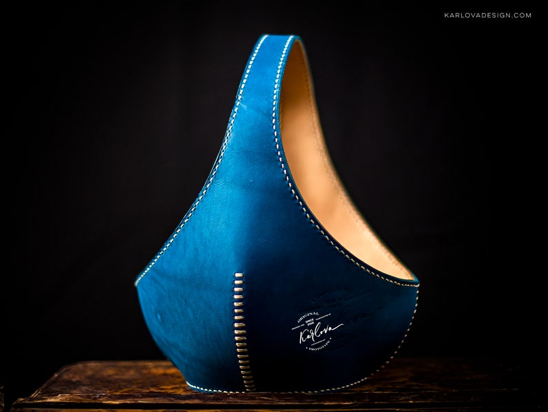 Manzana Leather Basket Pattern - Leather Craft Template - DIY PDF Download
