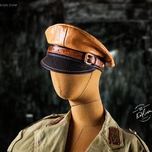 Leather Military Captain Cap PDF Pattern with Video Tutorial image 10