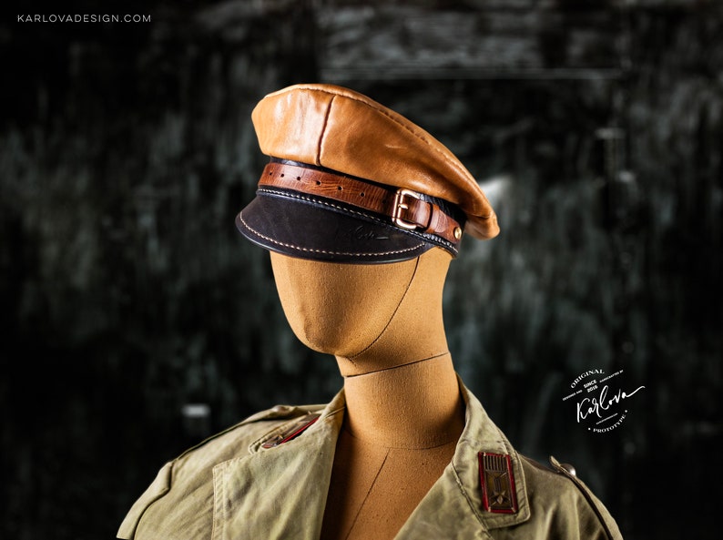 Leather Military Captain Cap PDF Pattern with Video Tutorial image 10