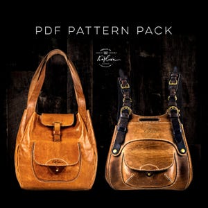 Pattern Combo: Brandy and Hybrid Bags. Leatherwork Templates, PDF Download