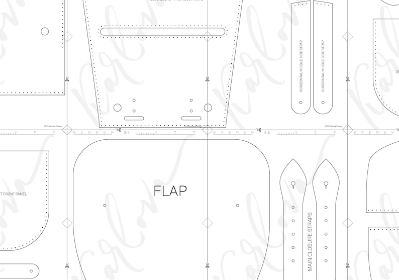 Rambler Leather Rucksack Pattern, Backpack Template, Weekender Travel ...