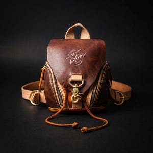 Modello per zaino in pelle di cucciolo, modello per lavori artigianali in pelle, download PDF fai da te