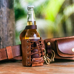 Leather Adjustable Drink Holster Pattern, Koozie Template, Cozy DIY PDF Download