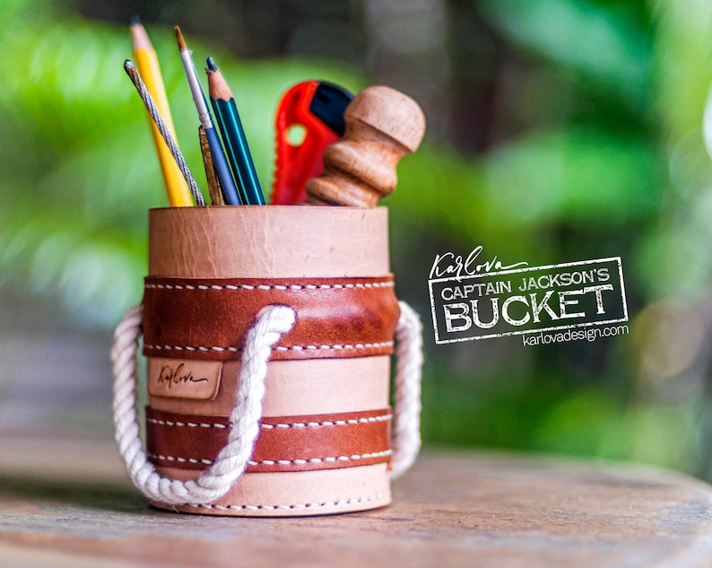 Leather Pencil Cup Holder Pattern Captain Jackson's Etsy