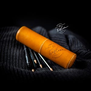 PDF-patroon voor leren cilinder-etui: sjabloon voor opberger voor pennen