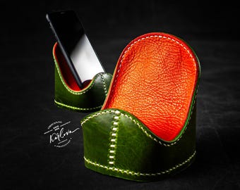 Patrón de soporte cuadrado de cuero para teléfono - Plantilla de soporte para smartphone - Descarga PDF DIY