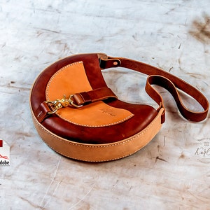 ContourRND Pattern - Leather Bag, Small Leather Purse Template, PDF Download