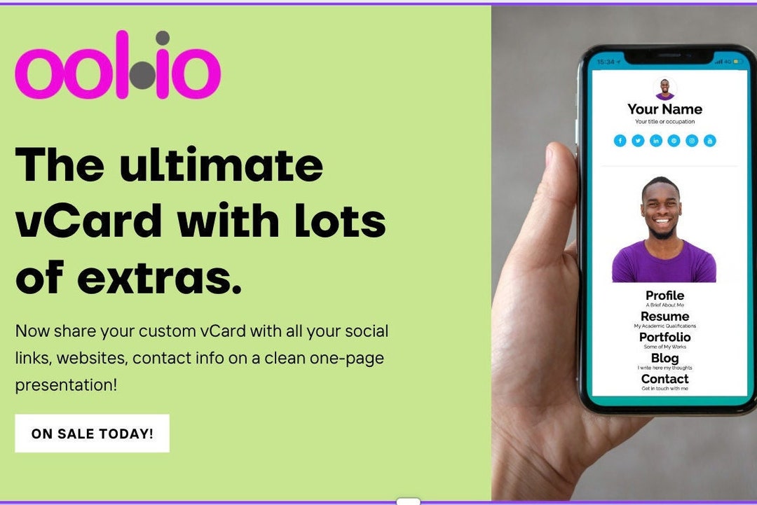 The Ultimate Vcard With Custom QR Code and VCF Etsy