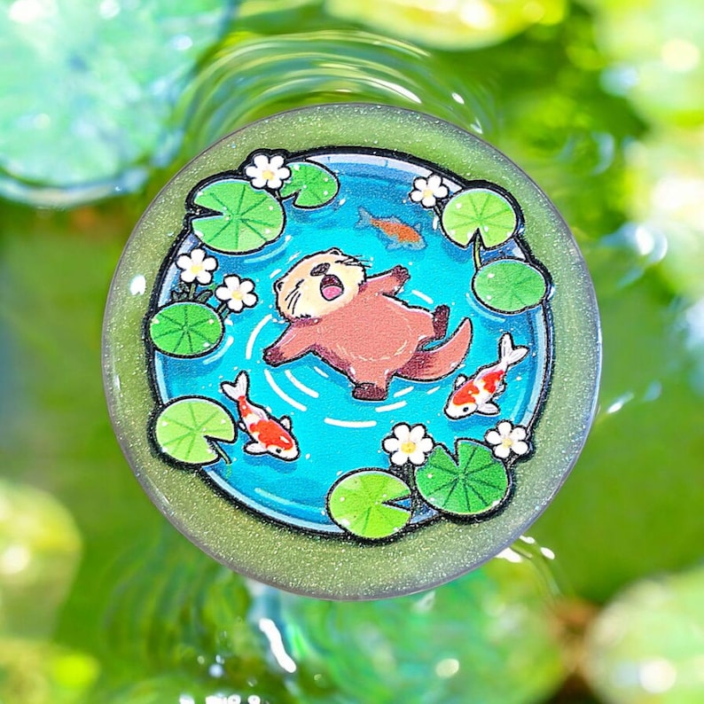 Cute Animal Phone Grip – Pond Scene Frog Duck Capybara Otter, Magsafe ...