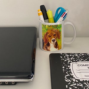 Beagle Coffee Mug Beagle Lover Mug for Beagle Owner Dog Mug for Dog Lover Gift for Mom Mug Hand Drawn Design Cute Dog Merch I Love Beagle