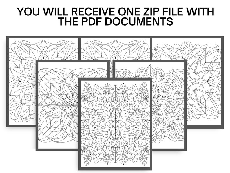 Design Coloring Pages for Adults Printable PDF Etsy
