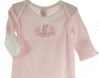 Baby Girl Monogram Gown, Personalized Take Home Gown, Pink Coming Home Gown, Paty Baby Clothes, Unique Baby Gift, Paty Gown