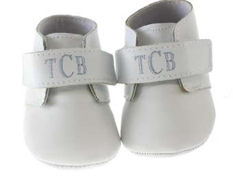 Personalized Baby Boys Leather Shoes, Monogram Soft Sole Shoes, Keepsake Crib Shoes, Baby Gift, Boy Christening Shoes, Baptism Shoes,