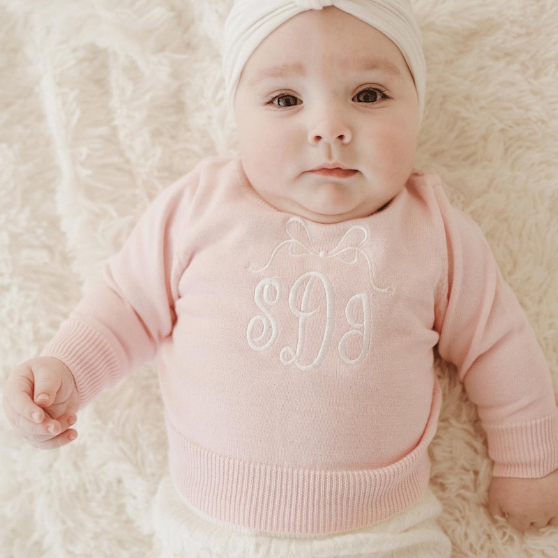 Off White Baby Girls Sweater In White
