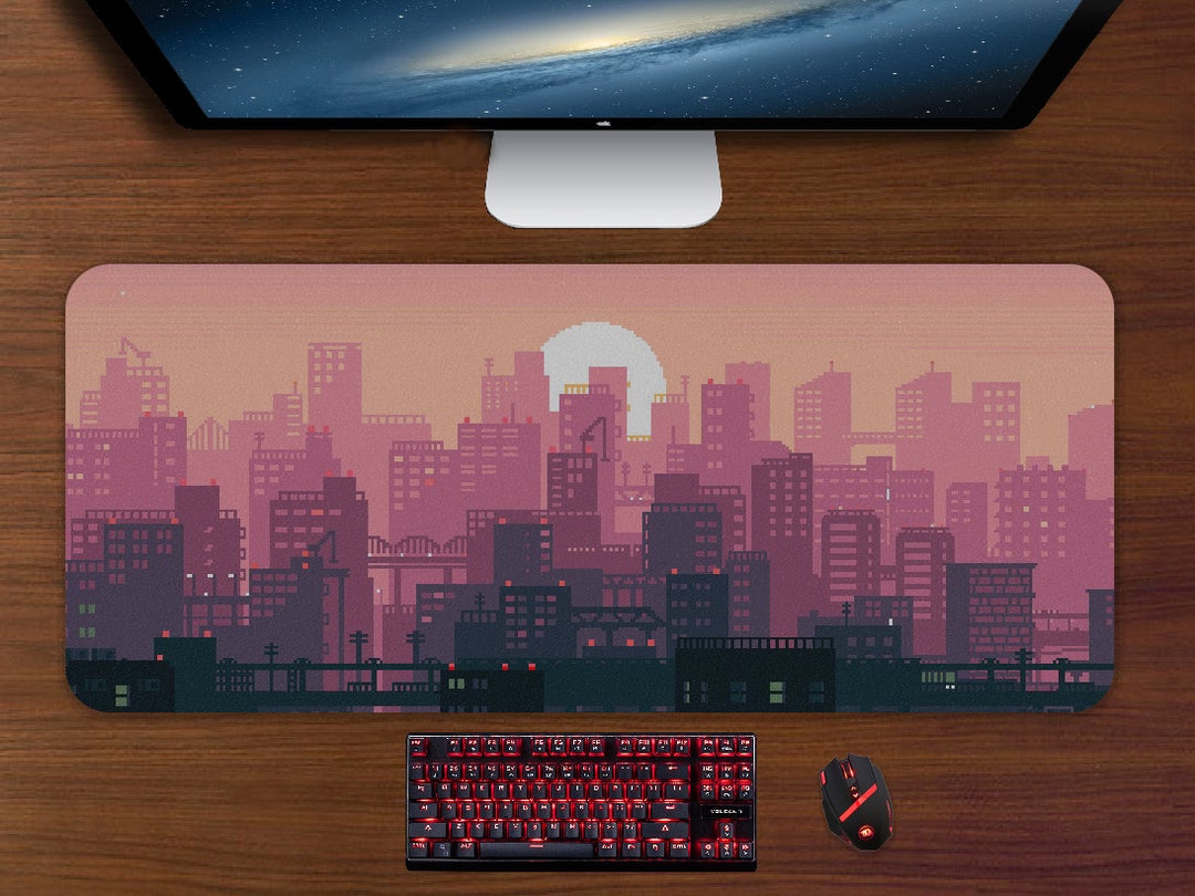 Tokyo Pixel Art Desk Mats Different Colours and Sizes Etsy