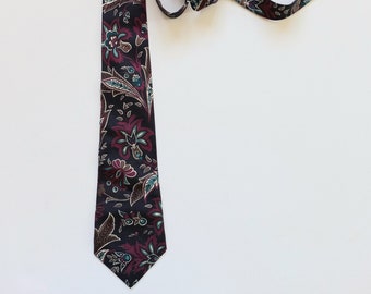 Mens Tie: Floral Tie / Neck Tie / Vintage Tie / Envoy Tie / Wedding Tie / Boho / Retro / Business Suit Accessory / Gift For Him / Aus